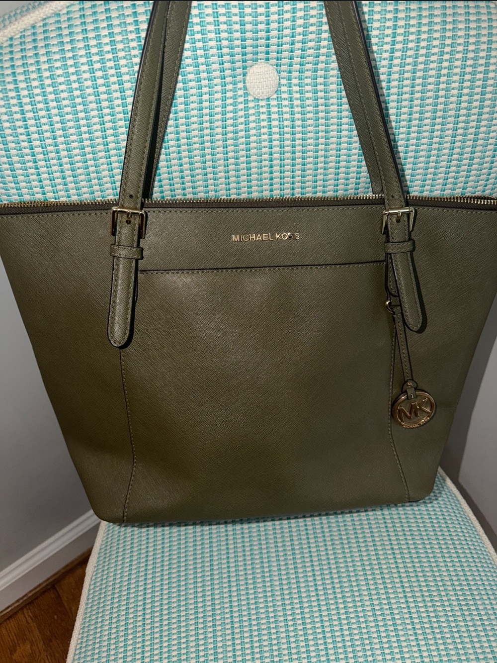 Michael Kors Olive Leather Tote